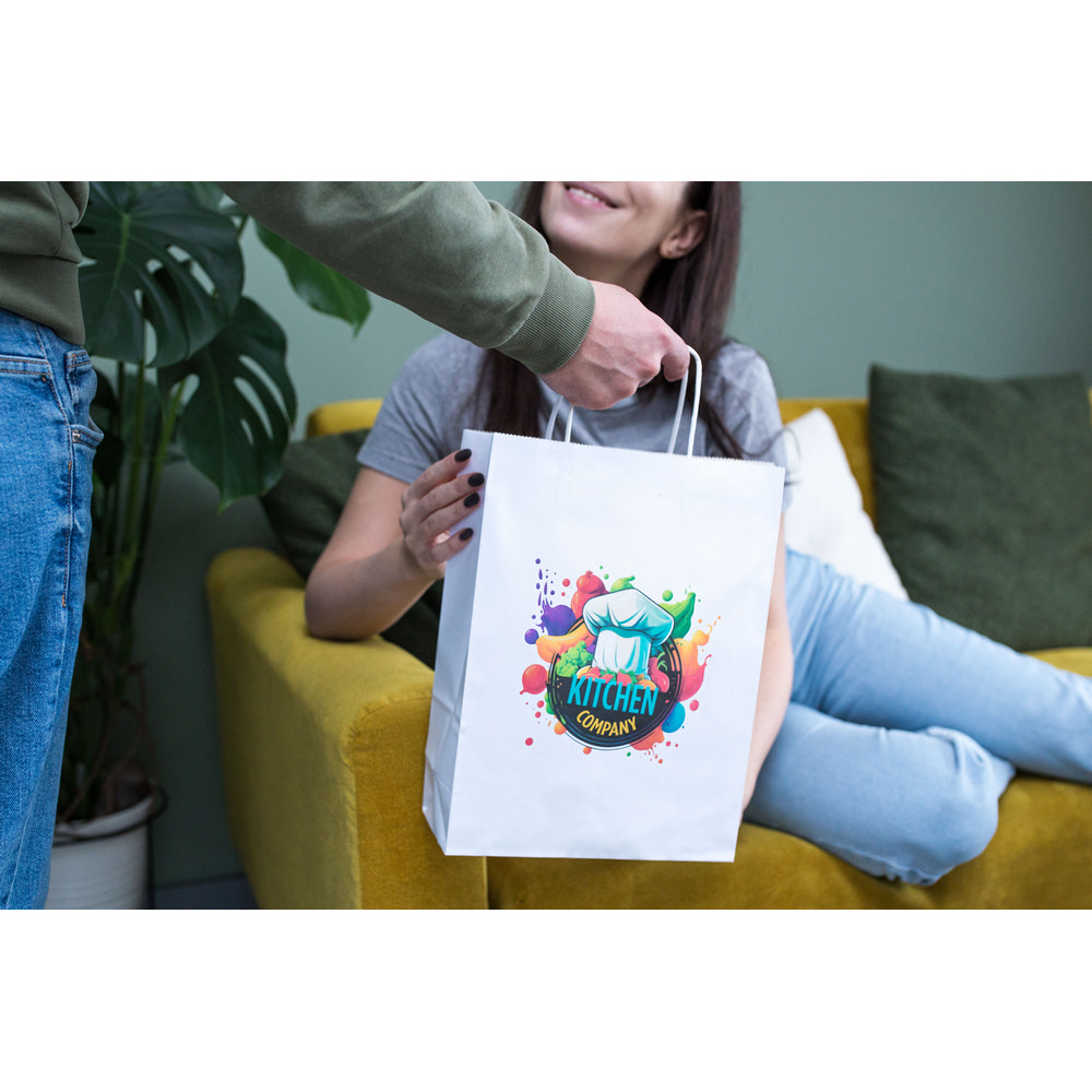 Papiertasche A4 | Dialla B in Weiß, Ansicht 3