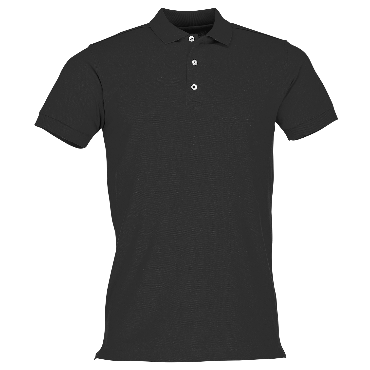 Russell Körperbetontes Stretch-Polo in Schwarz