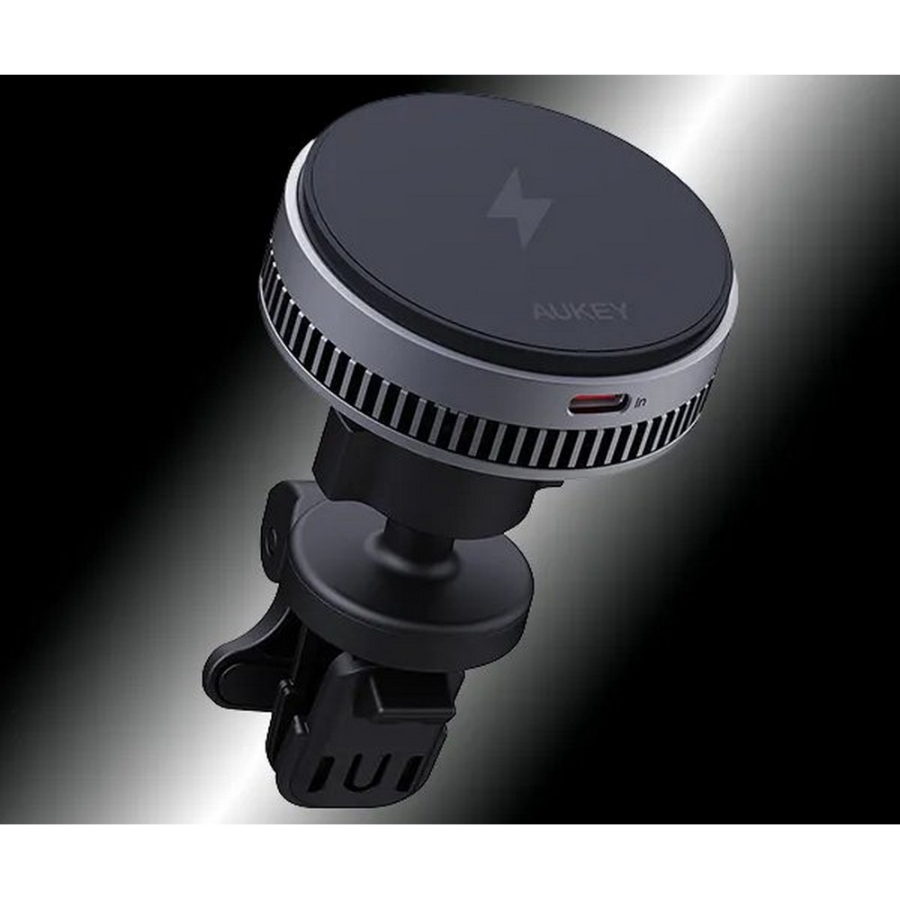 Kfz-Handyhalterung mit kabelloser 15W Ladefunktion, Aukey in Schwarz, Ansicht 10