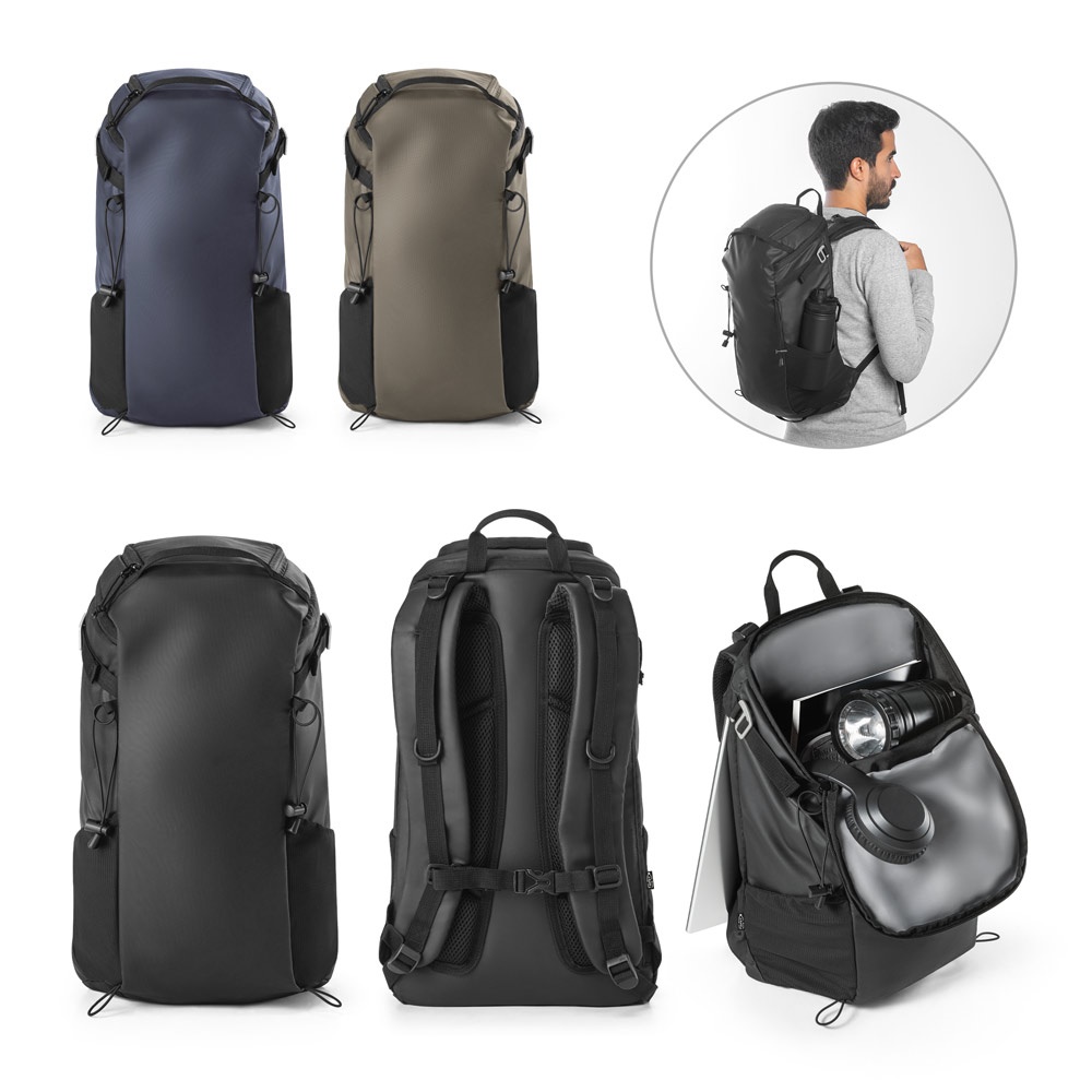 Wanderrucksack mit wasserdichter Beschichtung | Alasca – Schwarz, Ansicht 5
