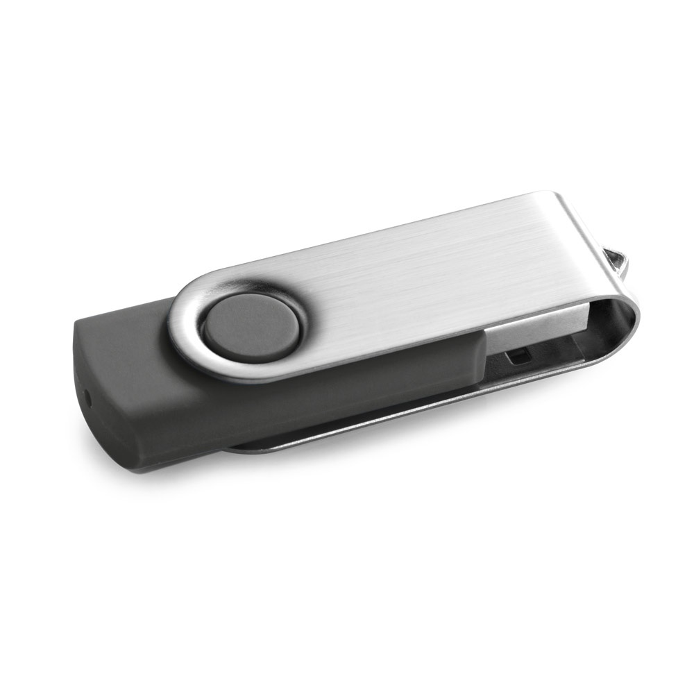 USB-Stick 8 GB mit Metallclip | Claudius 8GB – Grau