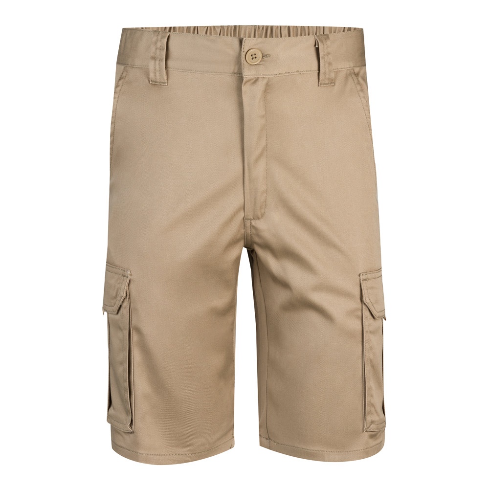 Stretch-Bermudashorts mit mehreren Taschen (240 g/m²), aus Baumwolle (46 %), EME (38 %) und Polyester (16 %) | VL Hebe – Naturhell