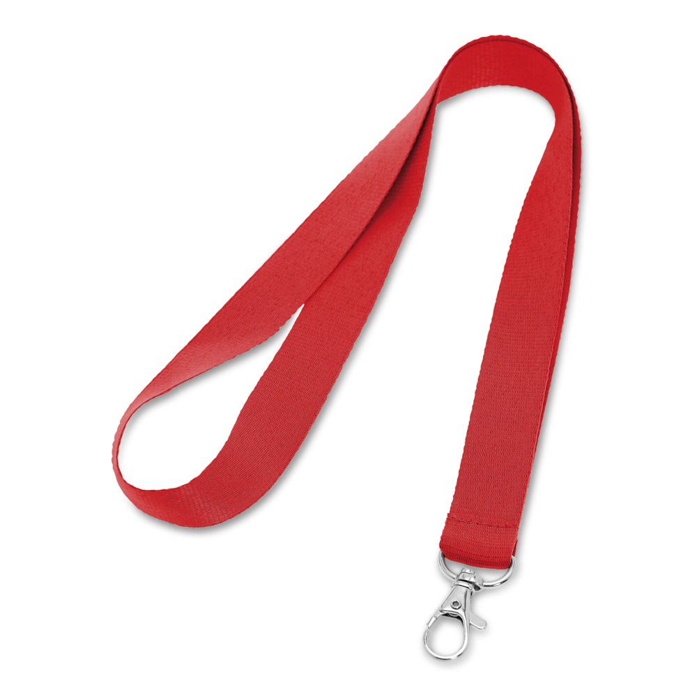 Lanyard aus Polyester mit 20mm Breite | Lariat – Rot