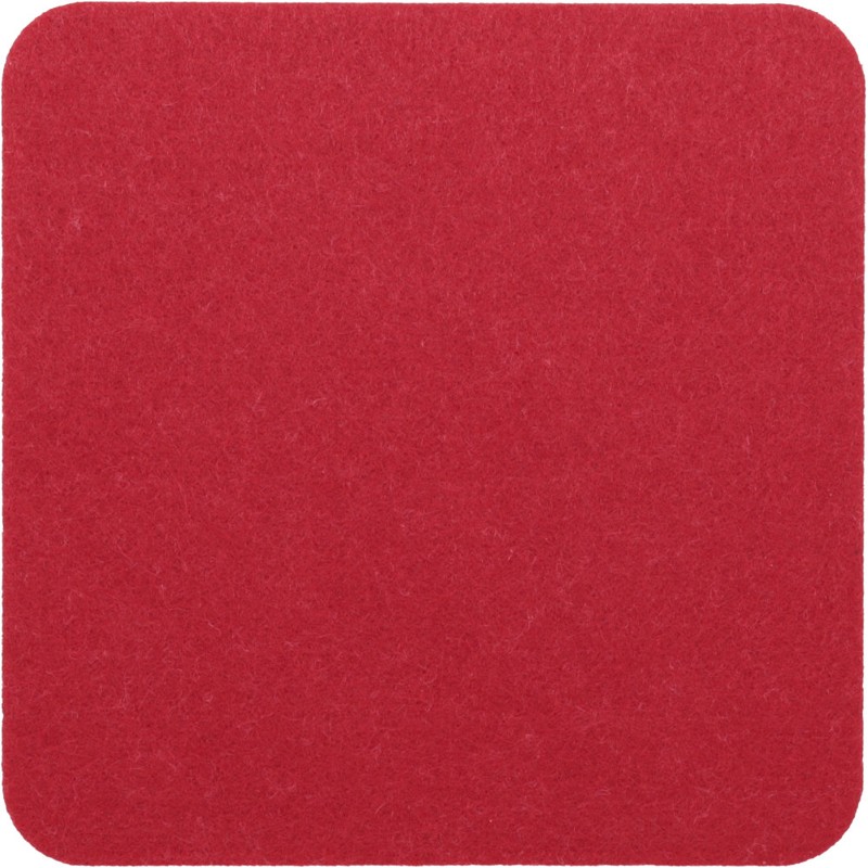 Filzuntersetzer eckig 20 × 20 cm in Rot