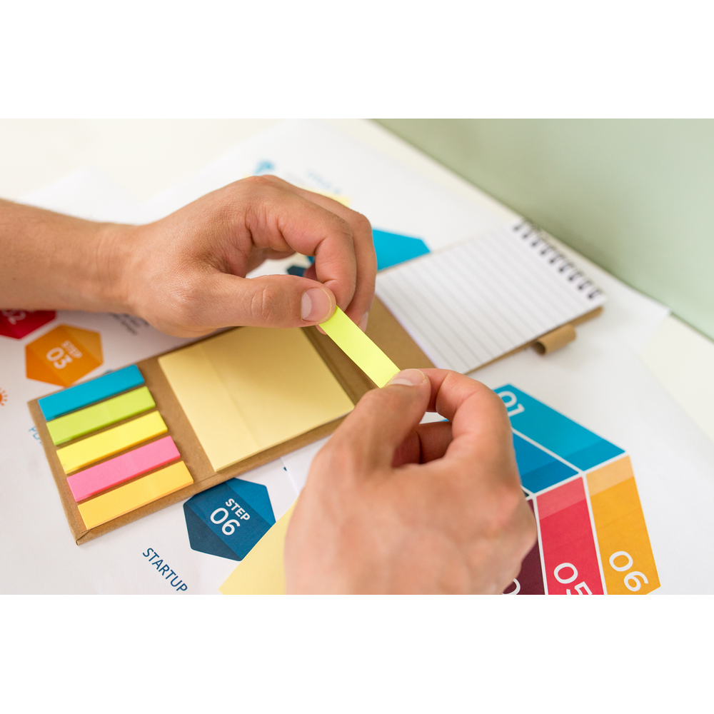 Notizenset, Notizblock, Stift, Haftnotizen | Madelyn in Neutral, Ansicht 10