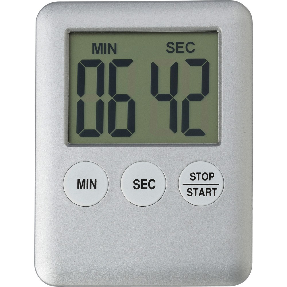 Küchentimer, Eieruhr, magnetisch in Silber