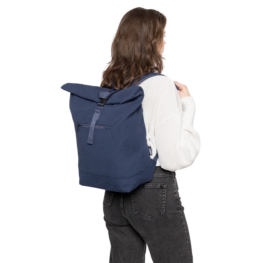 Aufrollbarer Rucksack in Blau, Ansicht 2