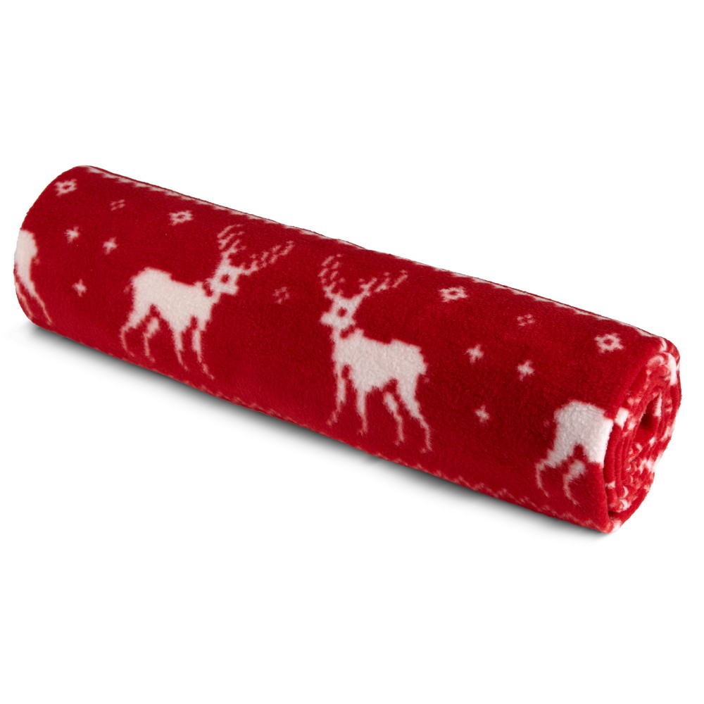 Fleece-Decke in Rot, Ansicht 10