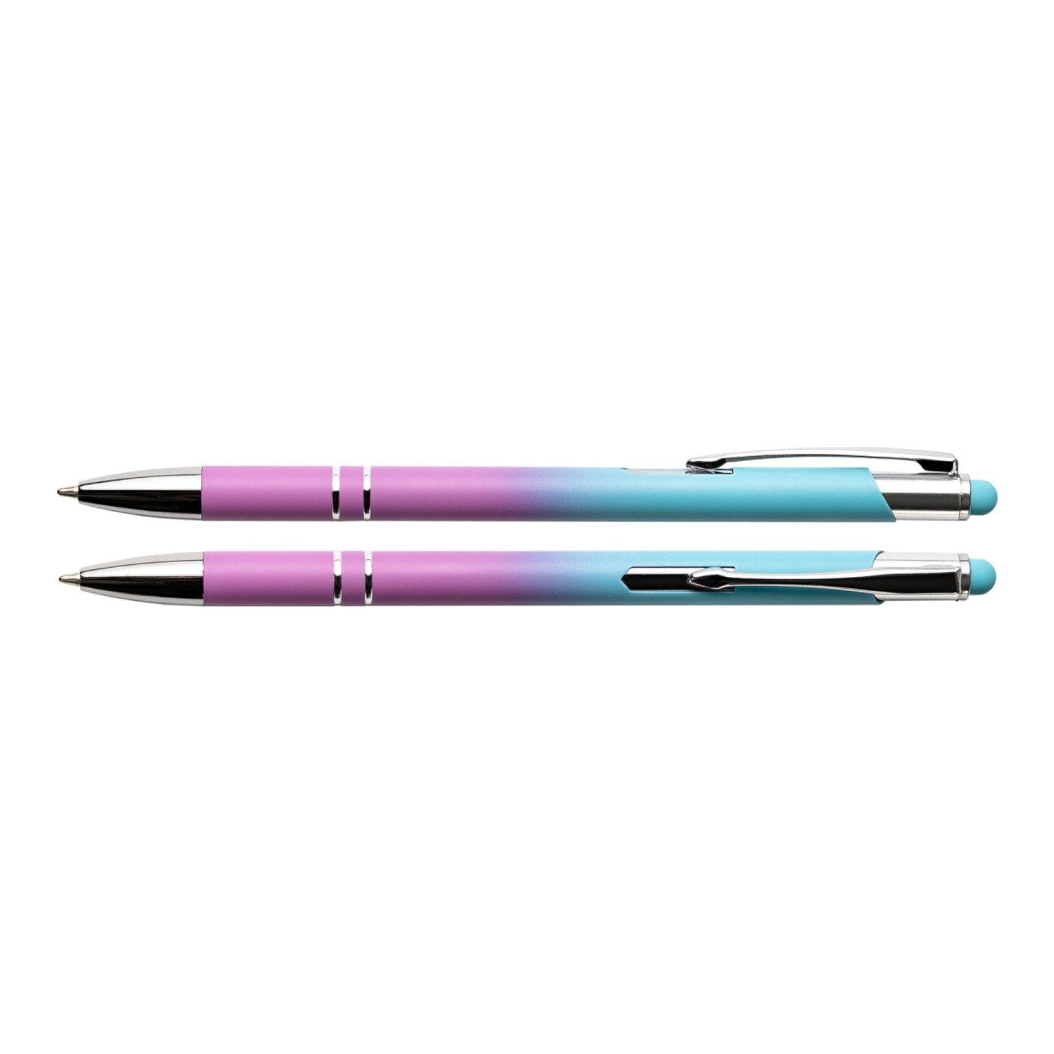 Bello Beauty Touchpen-Kugelschreiber | Metall in Bubble (Türkis-Rosa)