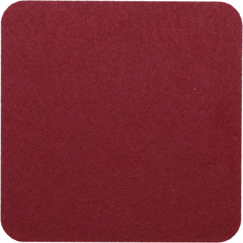 Filzuntersetzer eckig 30 × 30 cm in Dunkelrot