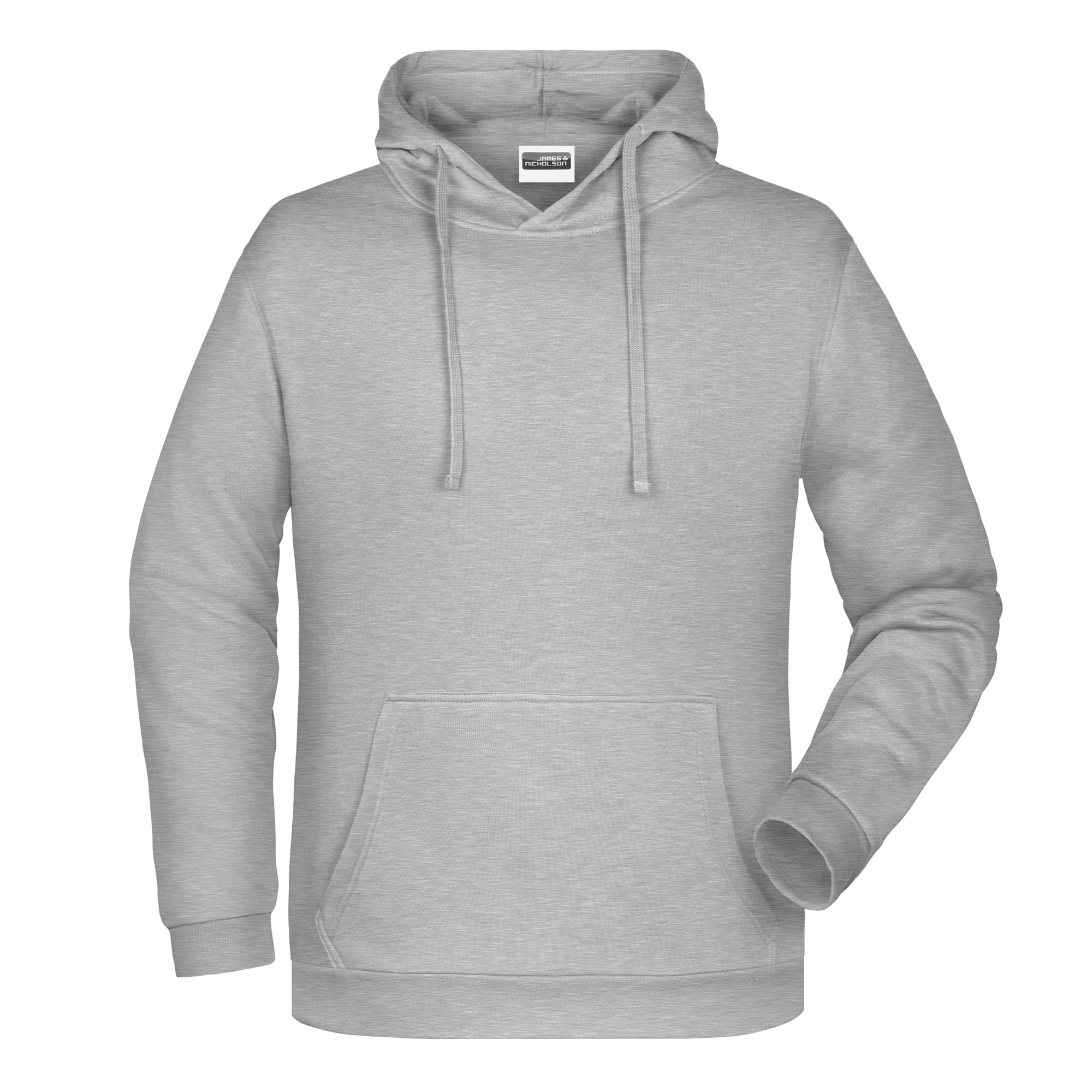 Basic Kapuzen-Sweat in Grey Heather