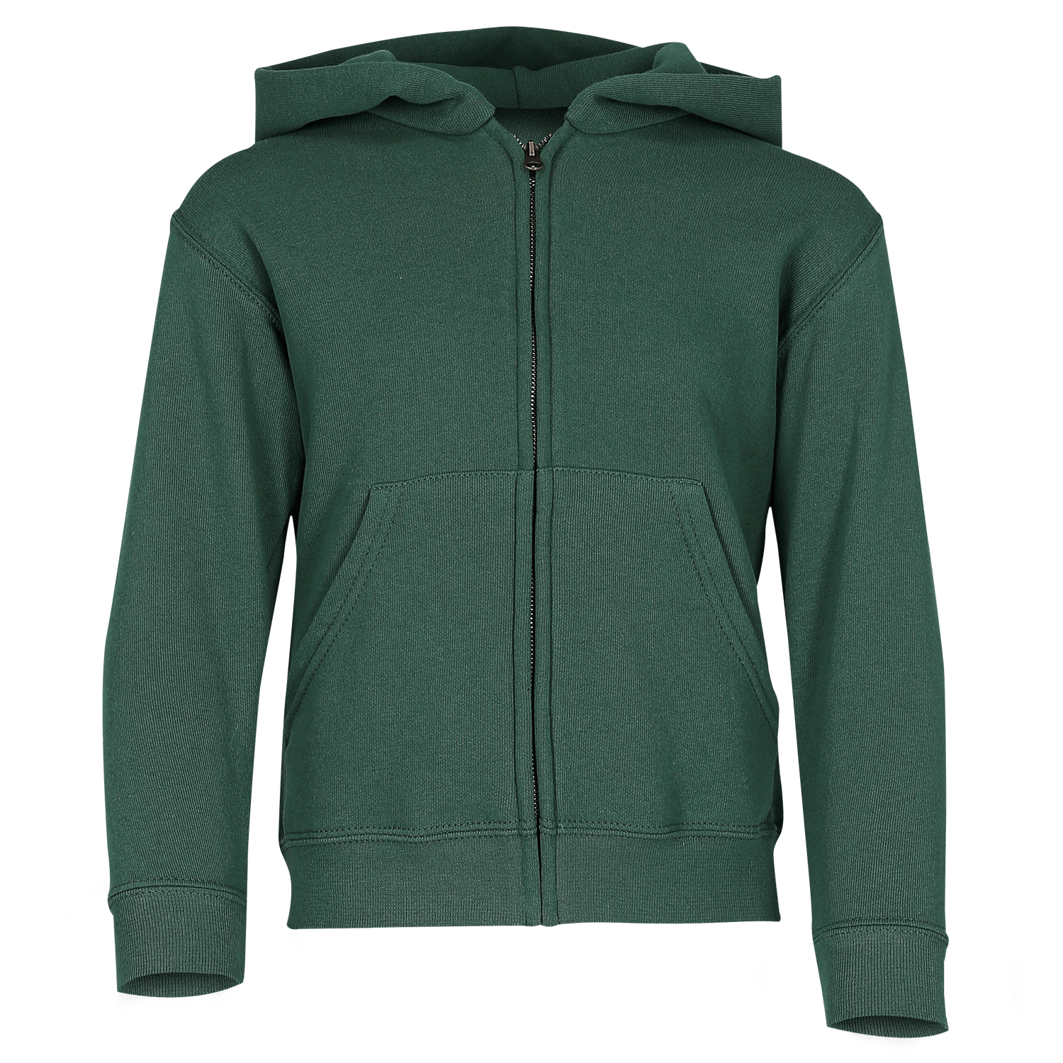 Fruit of the Loom Kinder Classic Hooded Sweat Jacket in Flaschengrün