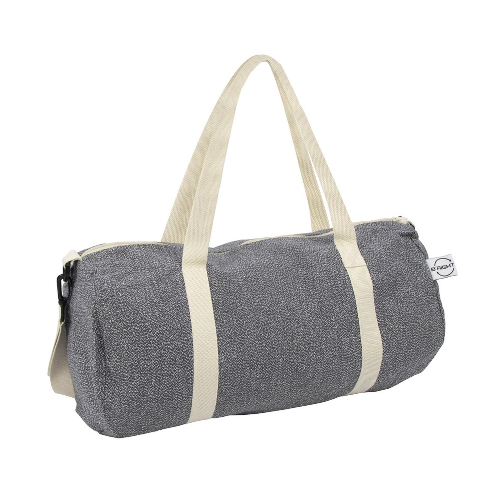Sport- und Reisetasche B'RIGHT aus recycelter Baumwolle und recyceltem Polyester | Asha in Grau