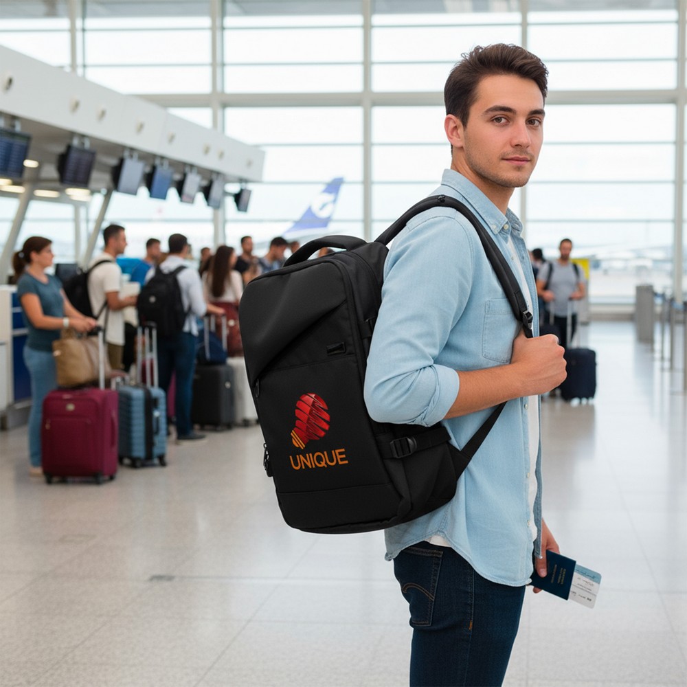 Expandierbarer Rucksack Exclusive Collection | Aicha in Schwarz, Ansicht 12