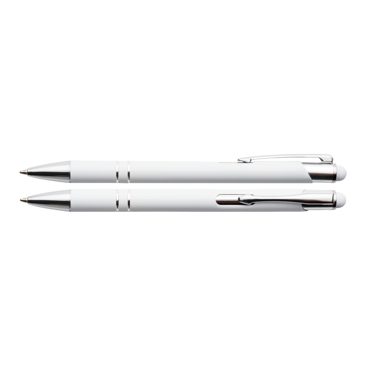 Cosmo Touchpen-Kugelschreiber | Metall in Weiß