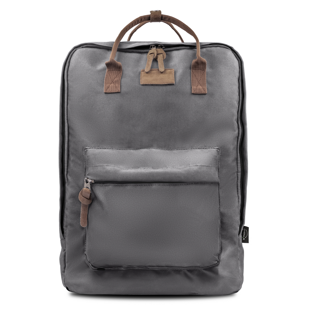 B'RIGHT Laptop-Rucksack 15,6", aus RPET | Finlay in Grau, Ansicht 5