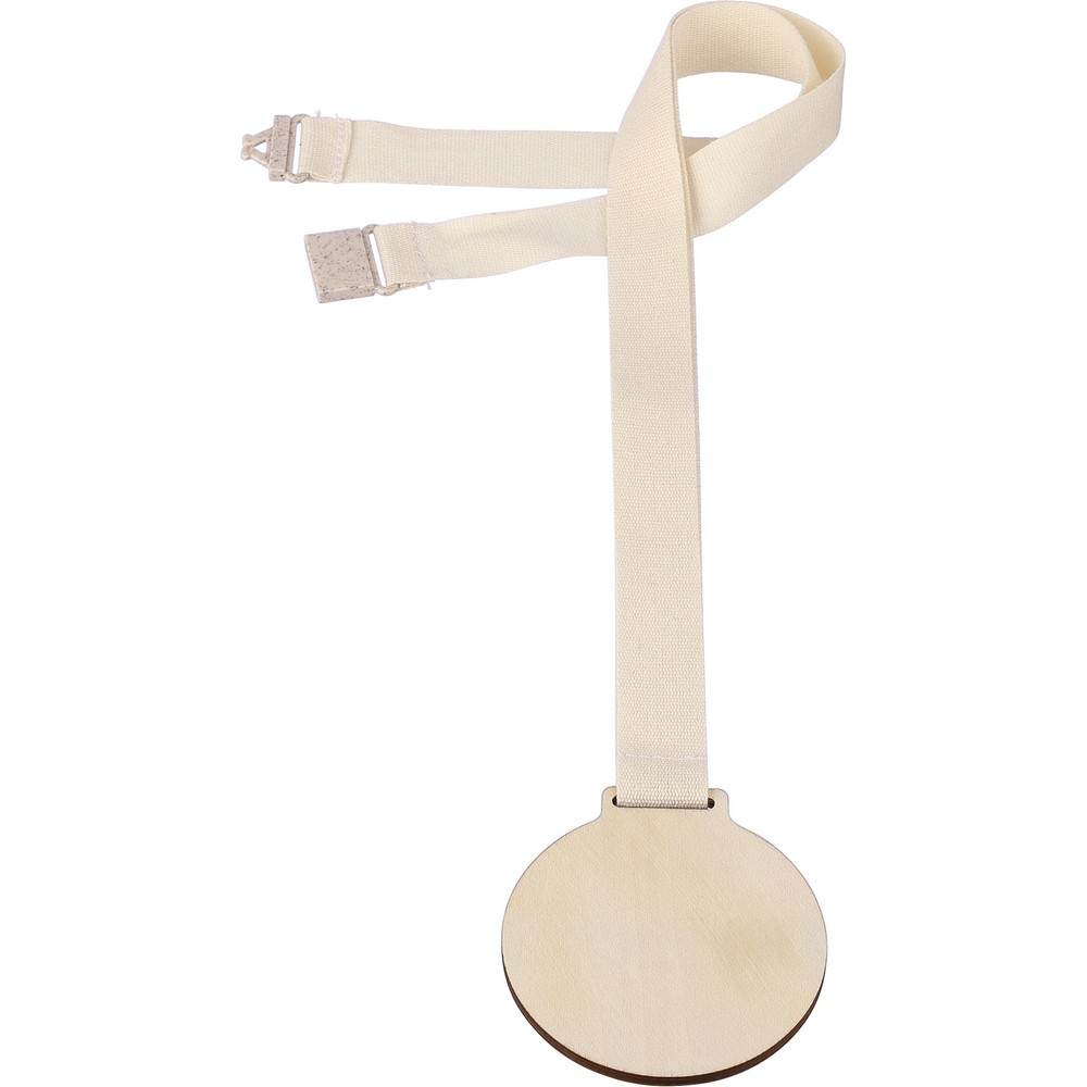 Medaille aus Holz in Braun, Ansicht 3