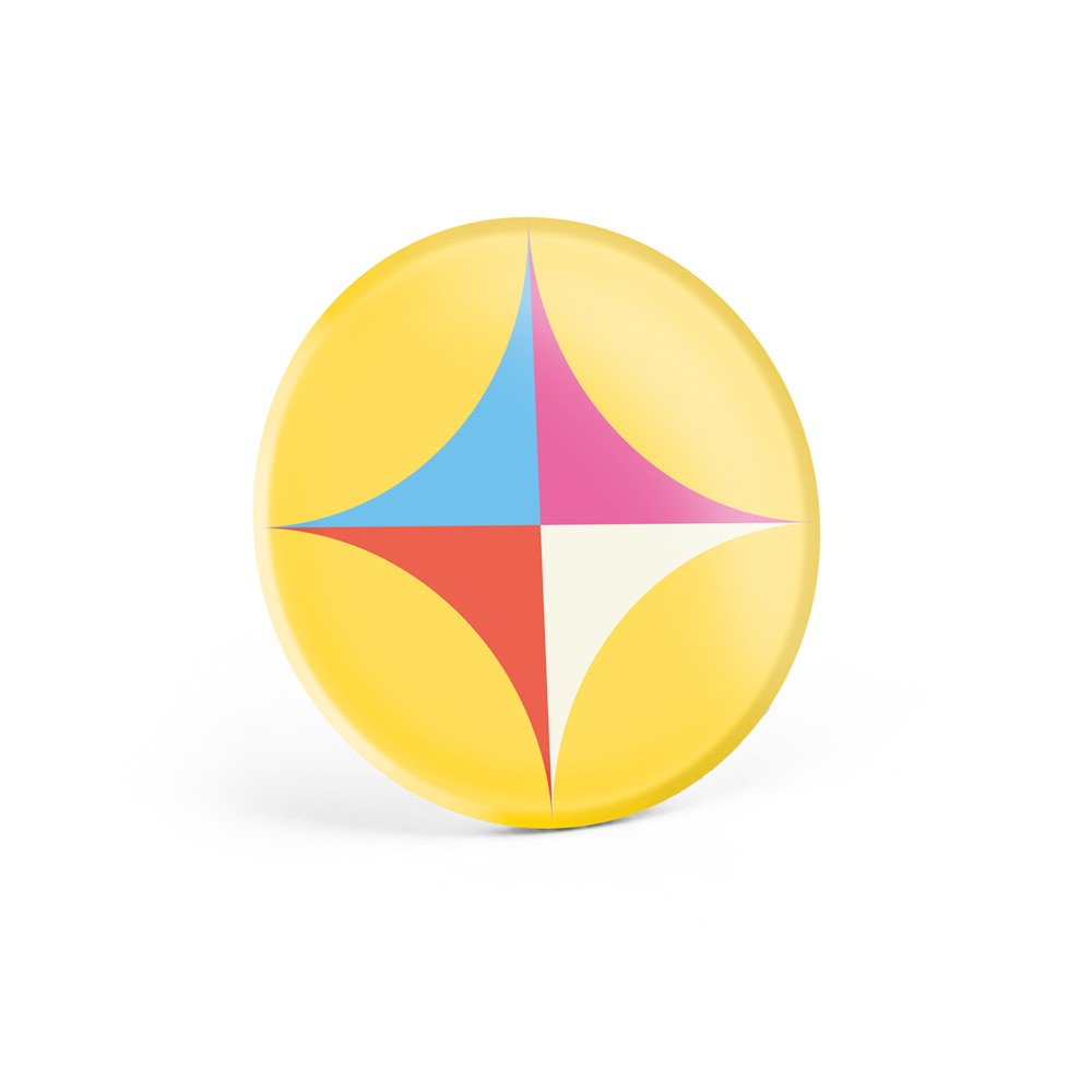 Runder Pin mit Broschennadel | Button Pin 9 – Silber