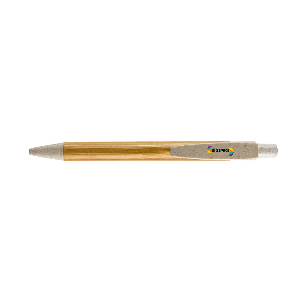 Kugelschreiber mit Bambus-Schaft | Brock in Beige, Ansicht 4