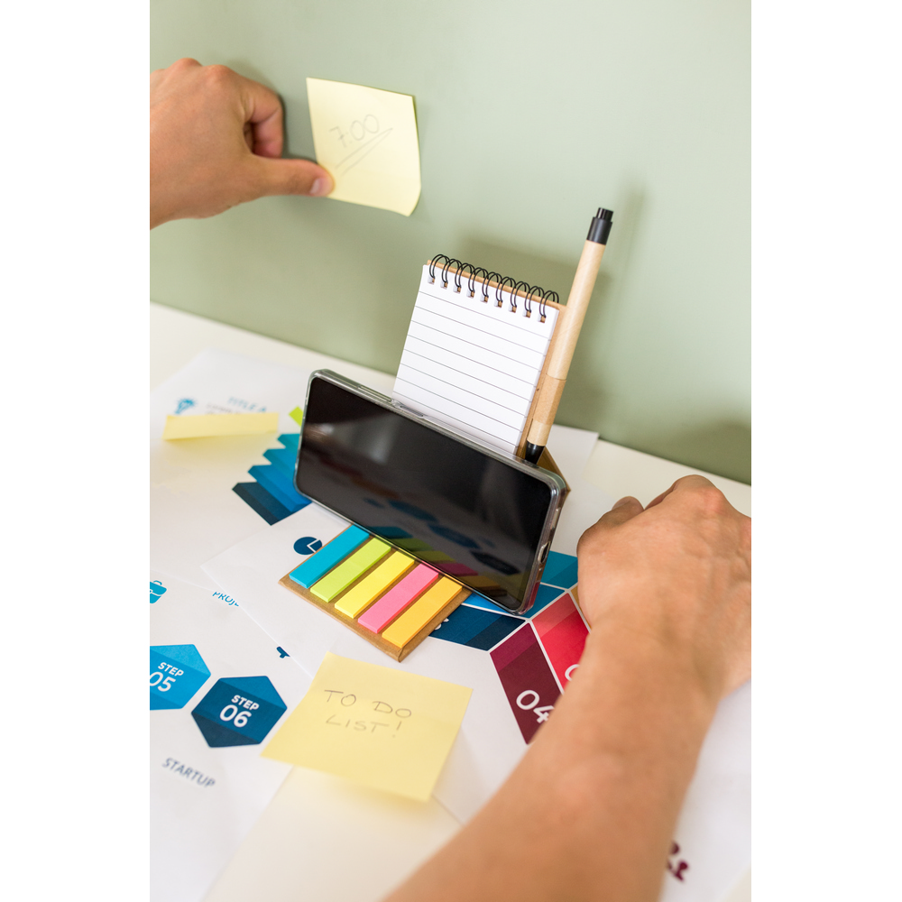 Notizenset, Notizblock, Stift, Haftnotizen | Madelyn in Neutral, Ansicht 12