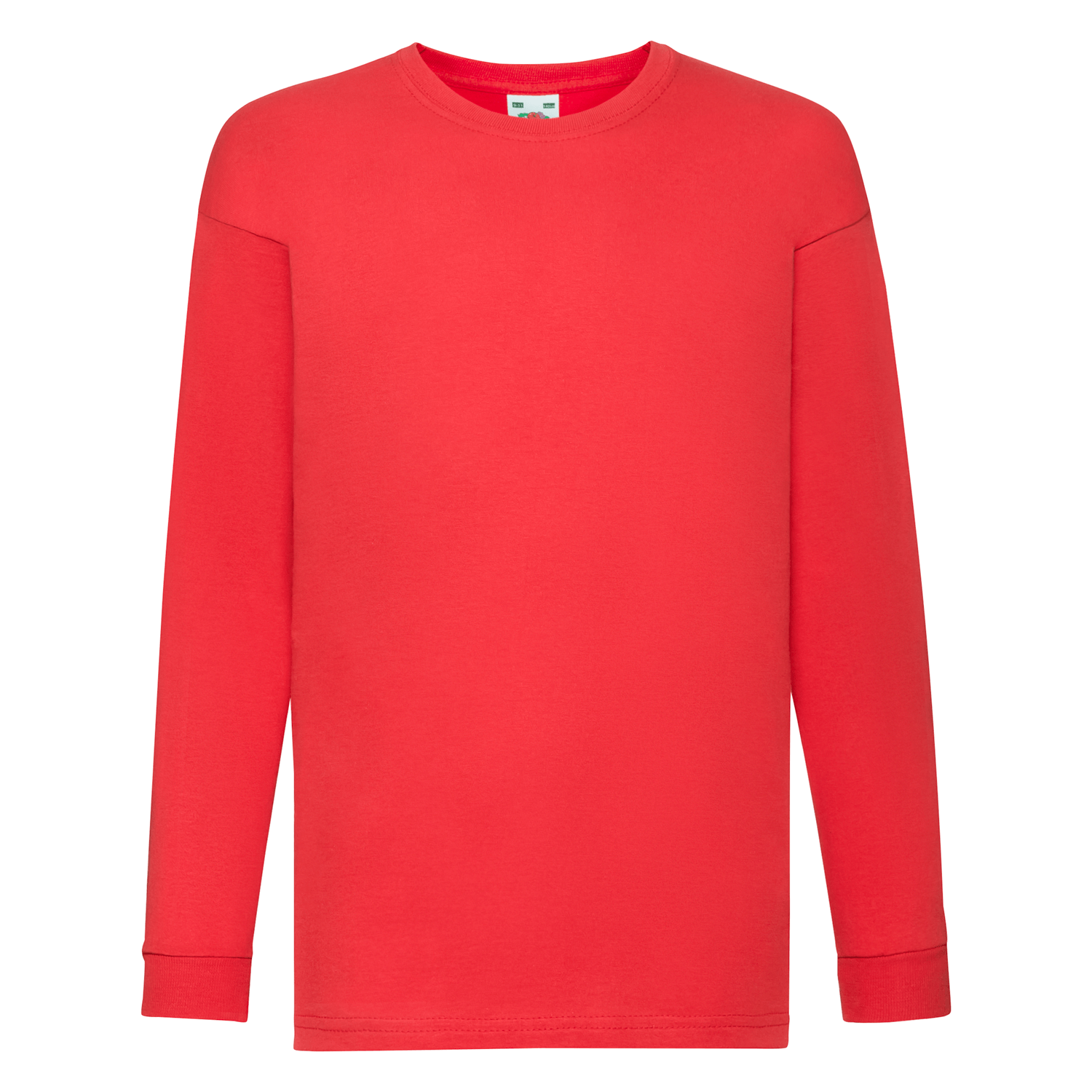 Fruit of the Loom Kinder Valueweight Long Sleeve T-Shirt in Rot