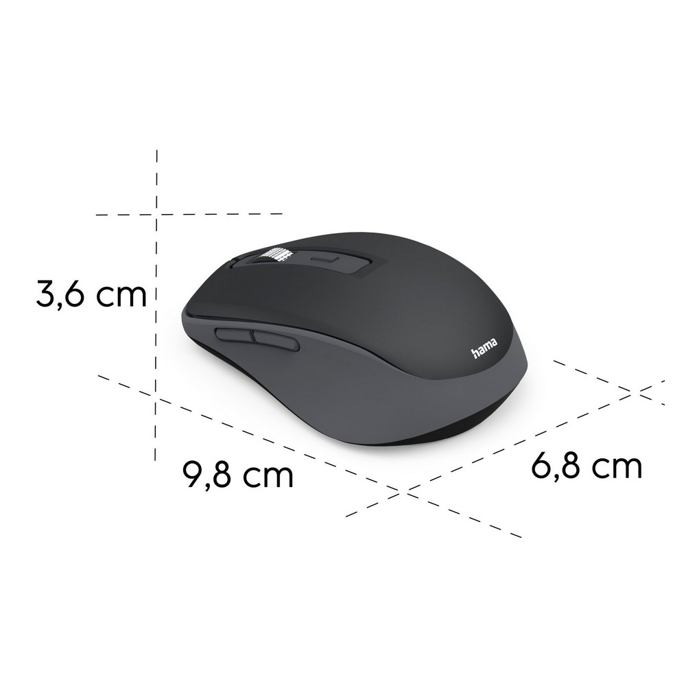 Kabellose Computermaus Hama WM-450 in Schwarz, Ansicht 3