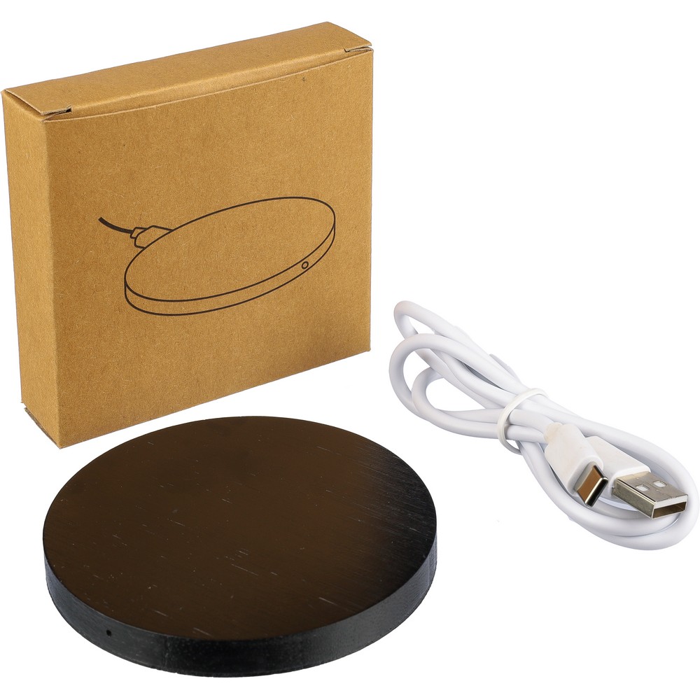 Bamboo Wireless Ladegerät in Schwarz, Ansicht 6