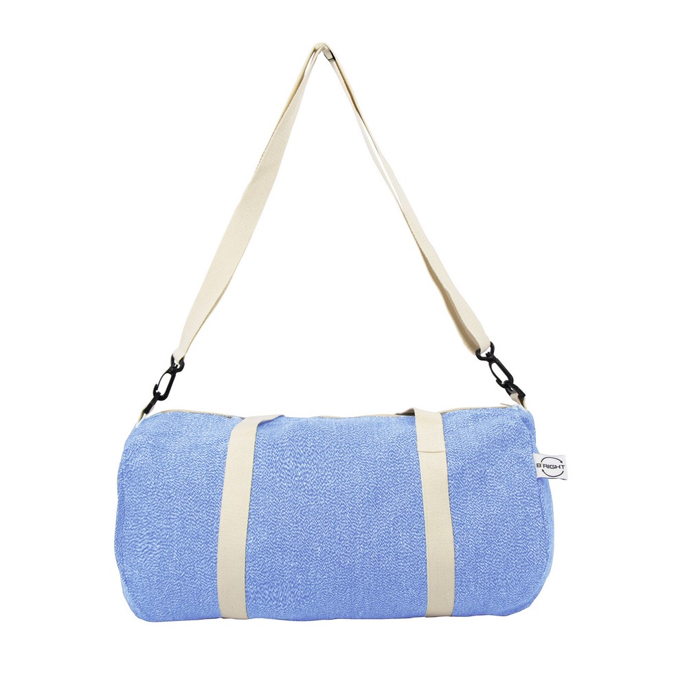 Sport- und Reisetasche B'RIGHT aus recycelter Baumwolle und recyceltem Polyester | Asha in Blau, Ansicht 4