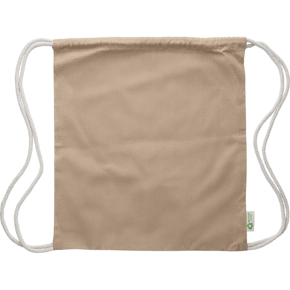 Baumwollbeutel mit Kordelzug in Khaki