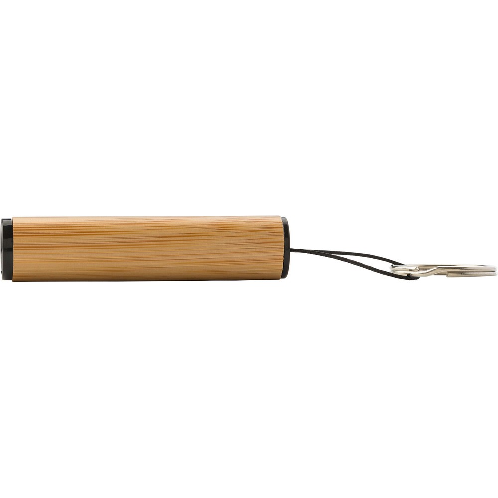 Schlüsselanhänger aus Bambus, LED-Lampe in Braun, Ansicht 3