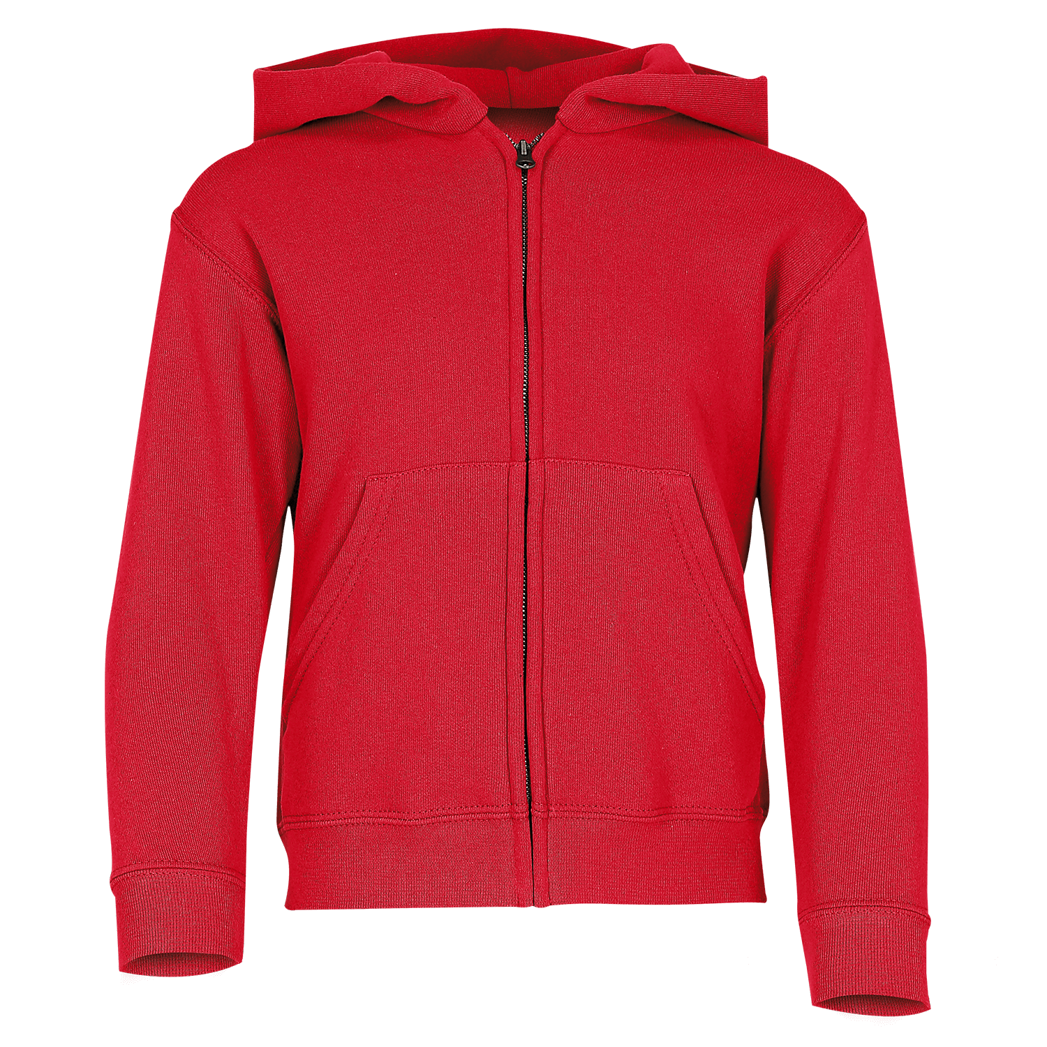 Fruit of the Loom Kinder Classic Hooded Sweat Jacket in Rot