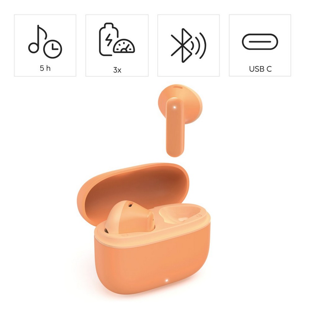 Kabellose Kopfhörer Hama Freedom Light II in Orange, Ansicht 7