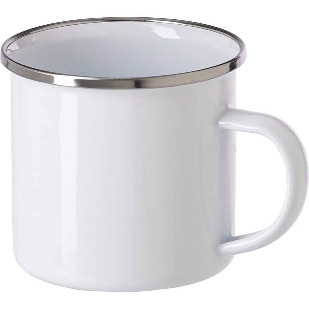 Emaillierter Becher 350 ml in Weiß