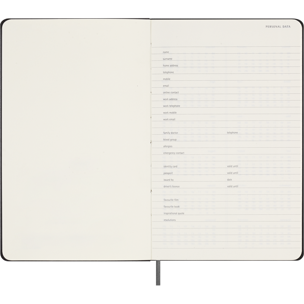 MOLESKINE UNDATED planer in Schwarz, Ansicht 6