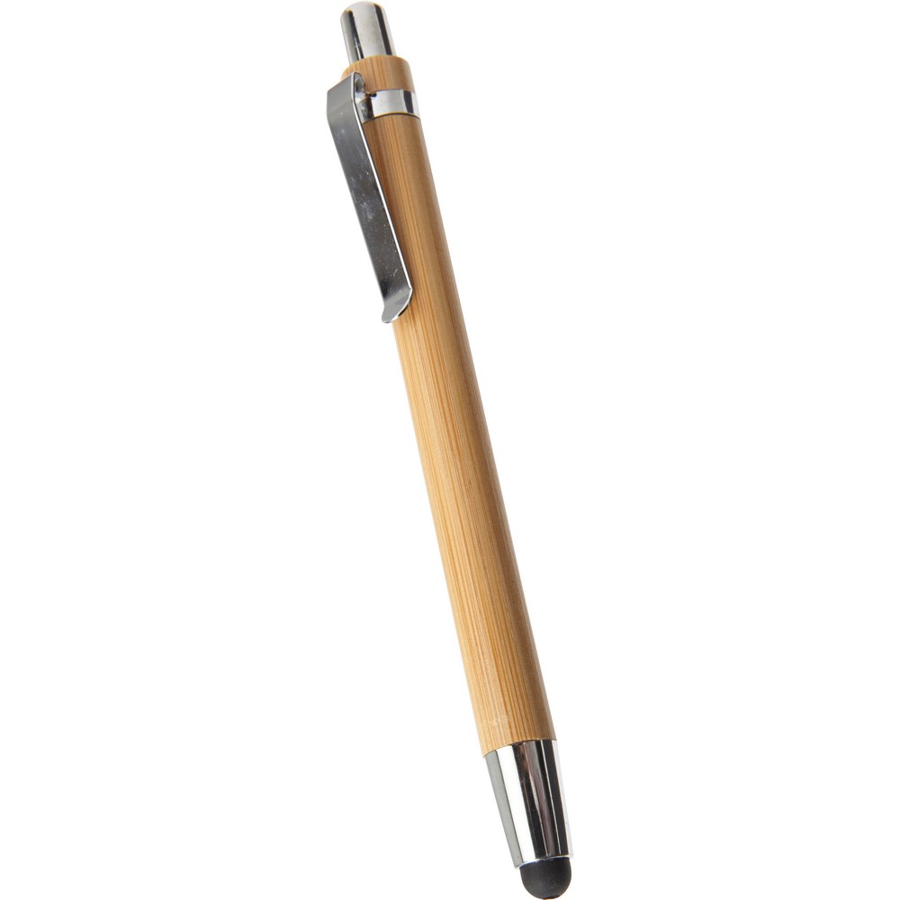 Bambus-Kugelschreiber, Touchscreen-Stift in Braun, Ansicht 4