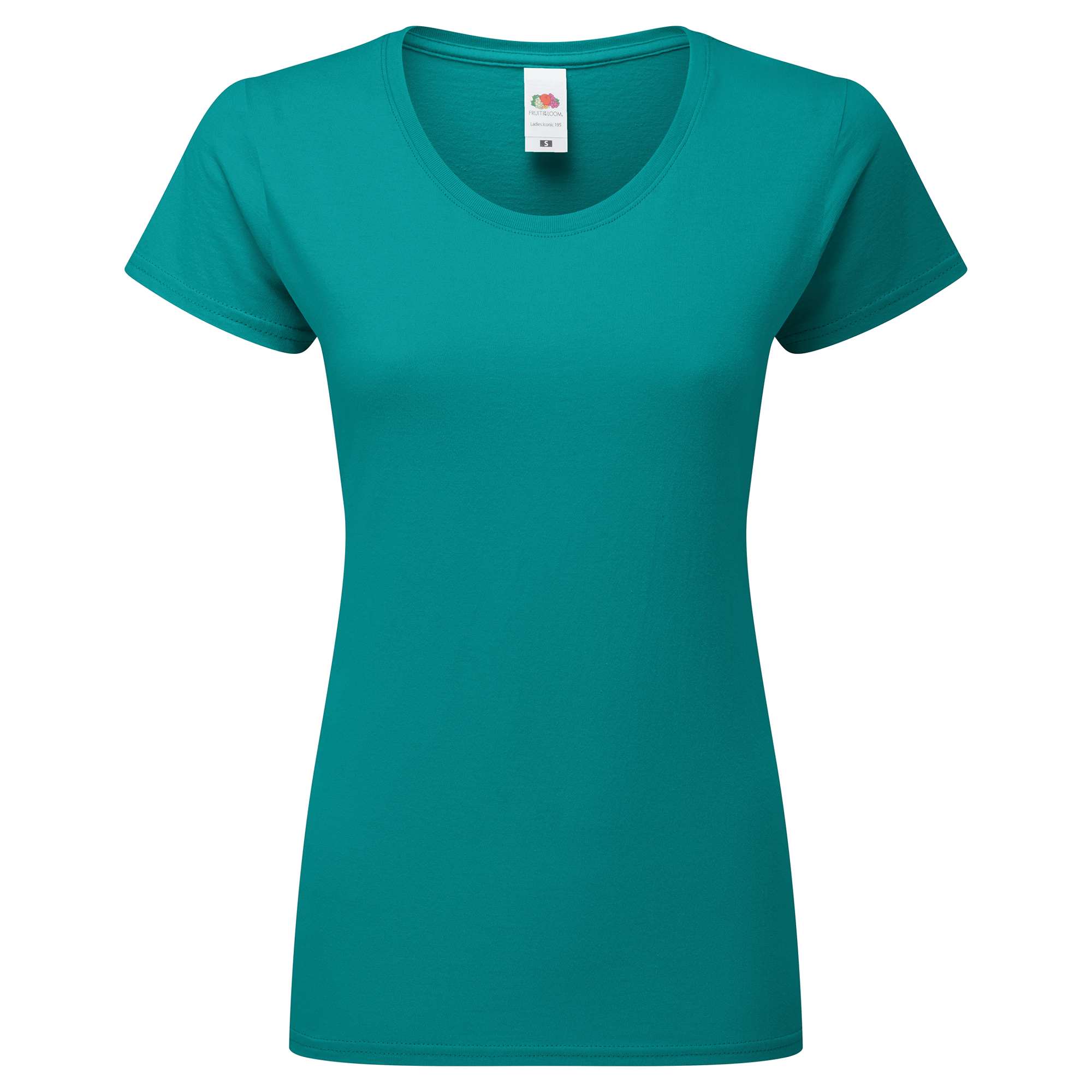 Fruit of the Loom Damen Iconic 195 T-Shirt in Ocean Teal