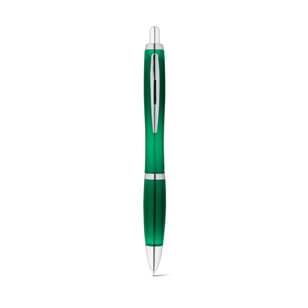 Recyceltes PET (100% rPET)-Kugelschreiber mit Metallclip | Swing Rpet – Grün, Ansicht 2