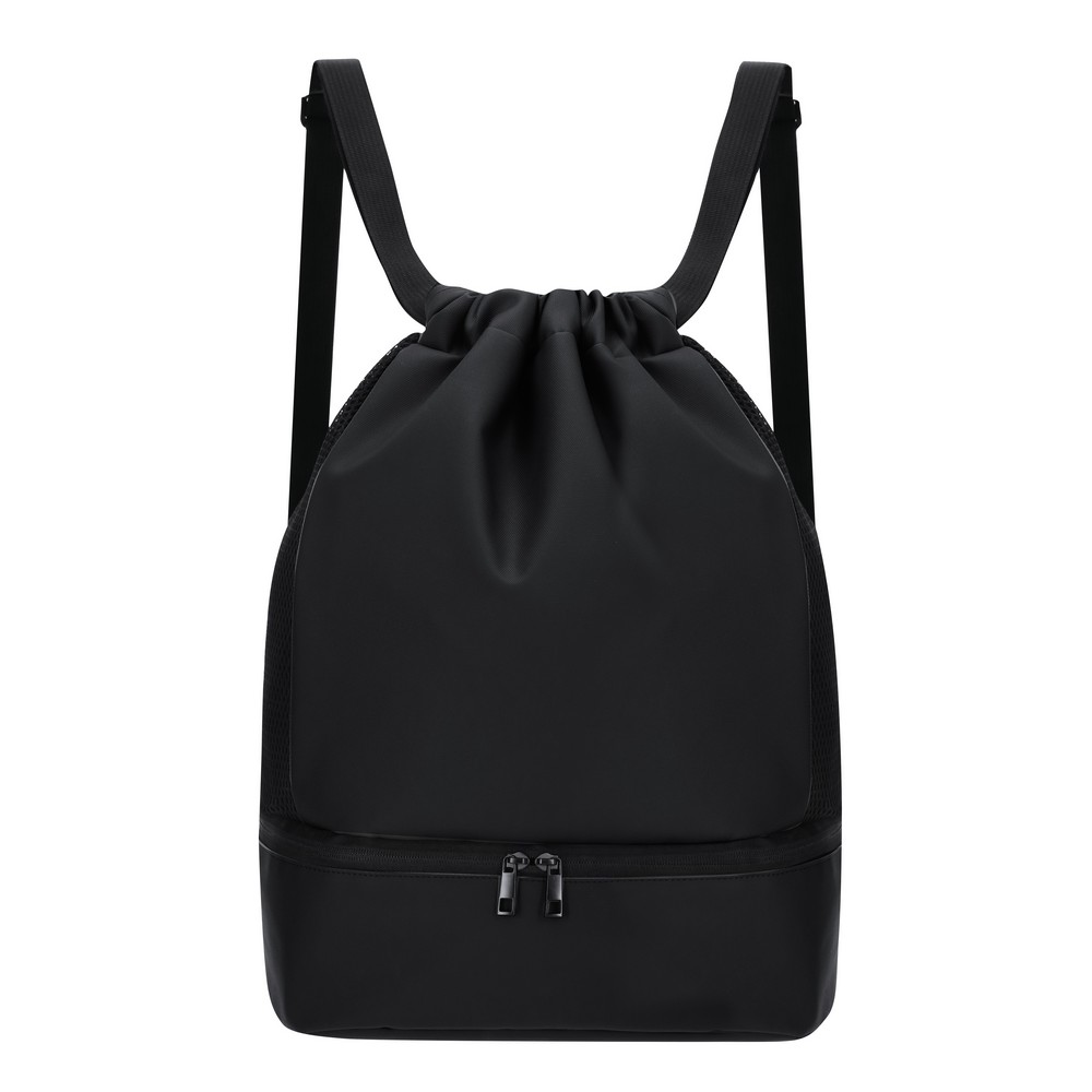 Beutel mit breiten Riemen in Schwarz