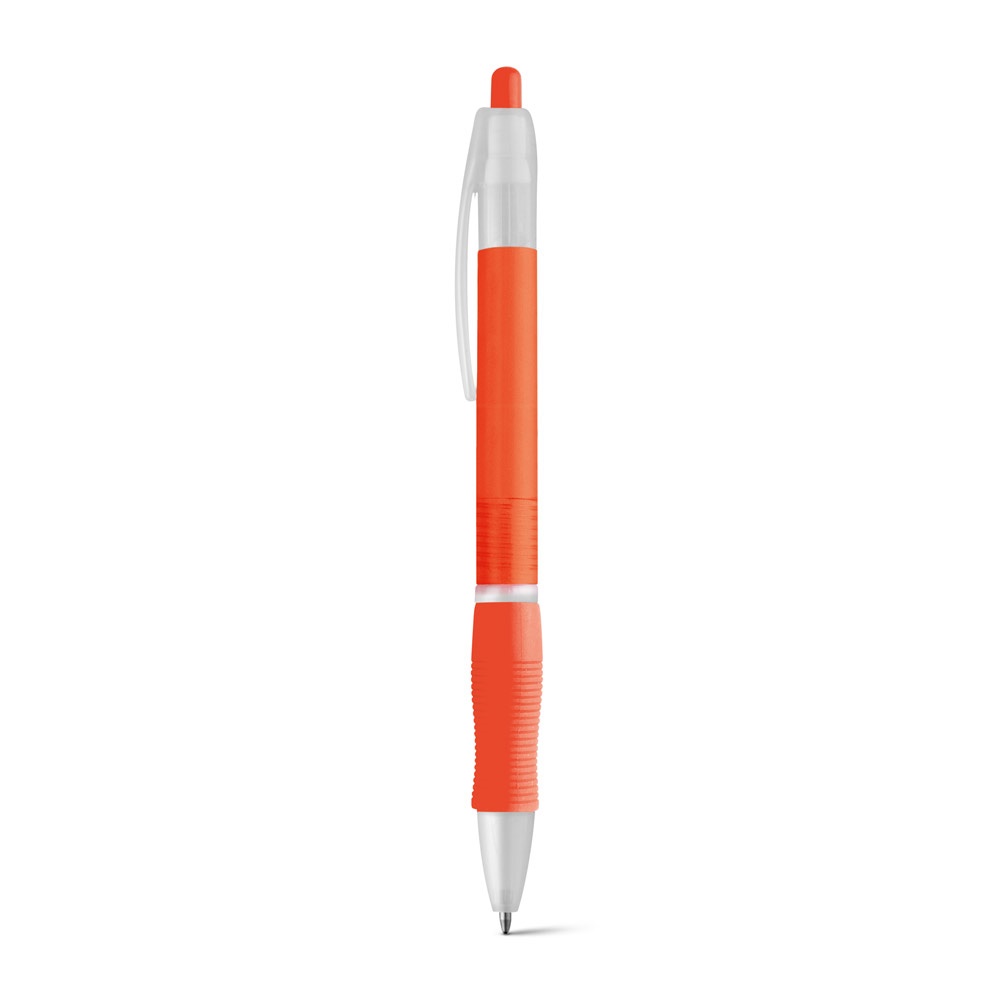 Kugelschreiber aus ABS mit Gummigriff | Slim Bk – Orange