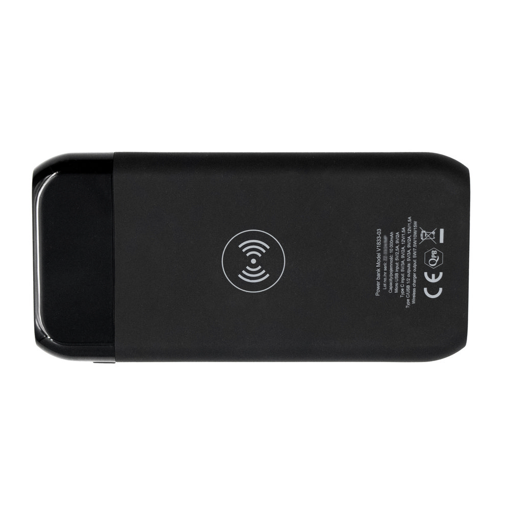 Exclusive Collection Powerbank 10 000 mAh, Wireless Ladegerät 5W-15W | Cory in Schwarz, Ansicht 6