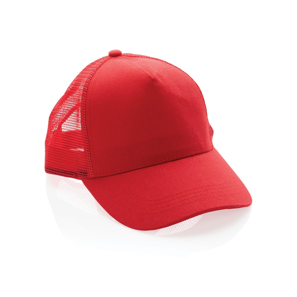 Impact AWARE™ 190gr Brushed rCotton 5 Panel Trucker-Cap in Rot