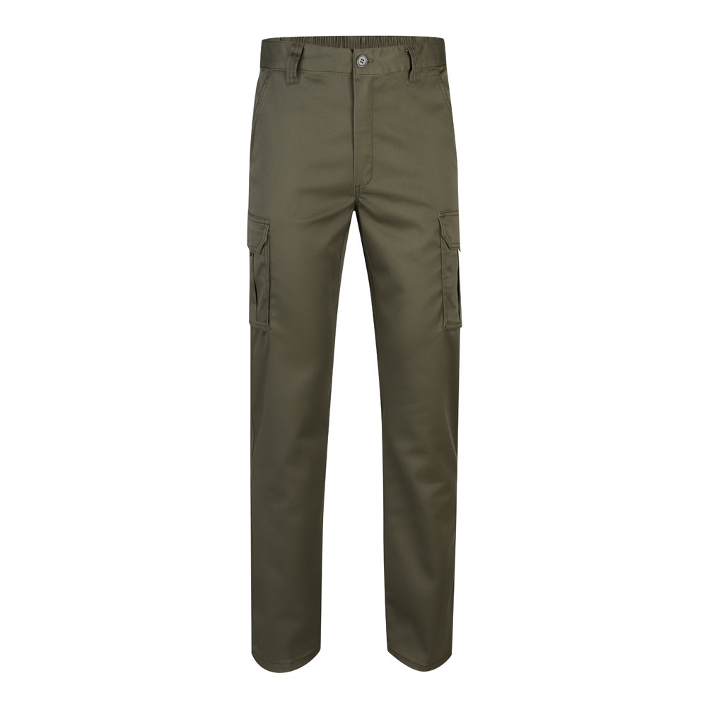 Multi-Pocket-Stretchhose (240 g/m²) aus Baumwolle (46 %), EME (38 %) und Polyester (16 %) | VL Lugh – Khaki