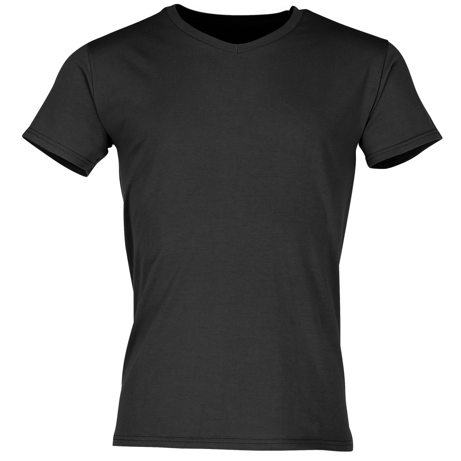 Fruit of the Loom Iconic 150 V-Neck T-Shirt in Schwarz