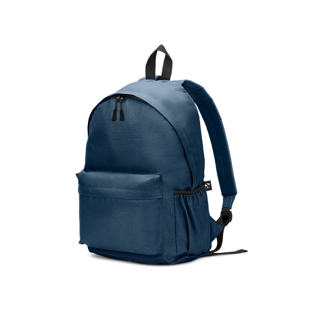 Klassischer Rucksack mit zeitlosem Design aus recyceltem 600D Polyester | Rosario – Blau