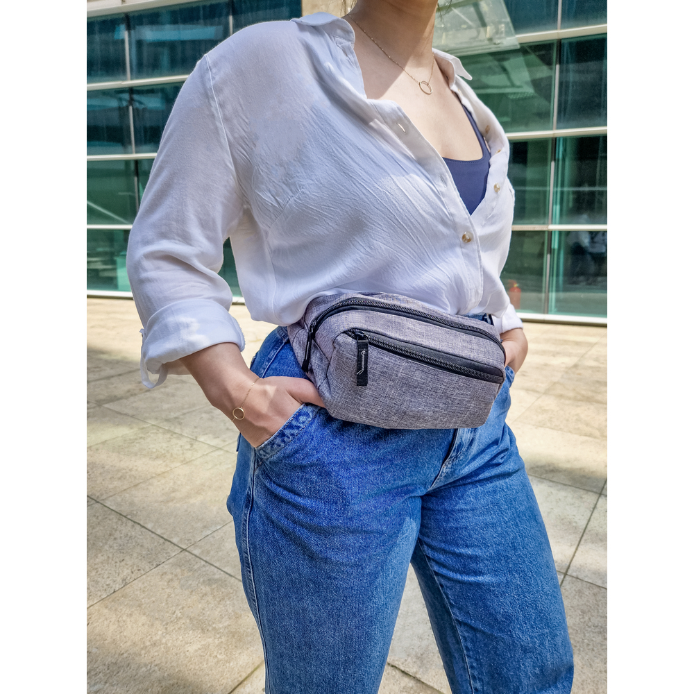 B'RIGHT Gürteltasche aus RPET | Kian in Grau, Ansicht 9
