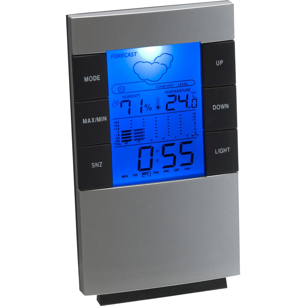 Digitale Wetterstation in Silber