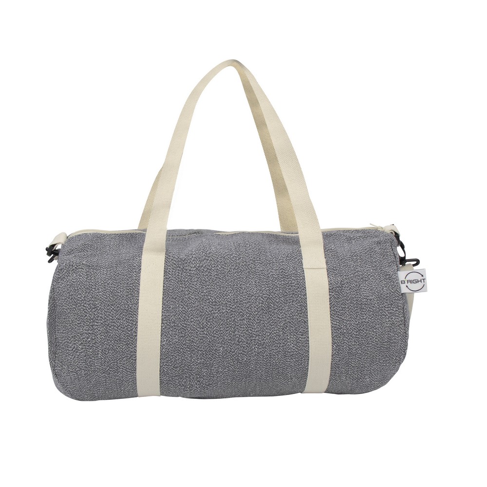 Sport- und Reisetasche B'RIGHT aus recycelter Baumwolle und recyceltem Polyester | Asha in Grau, Ansicht 3