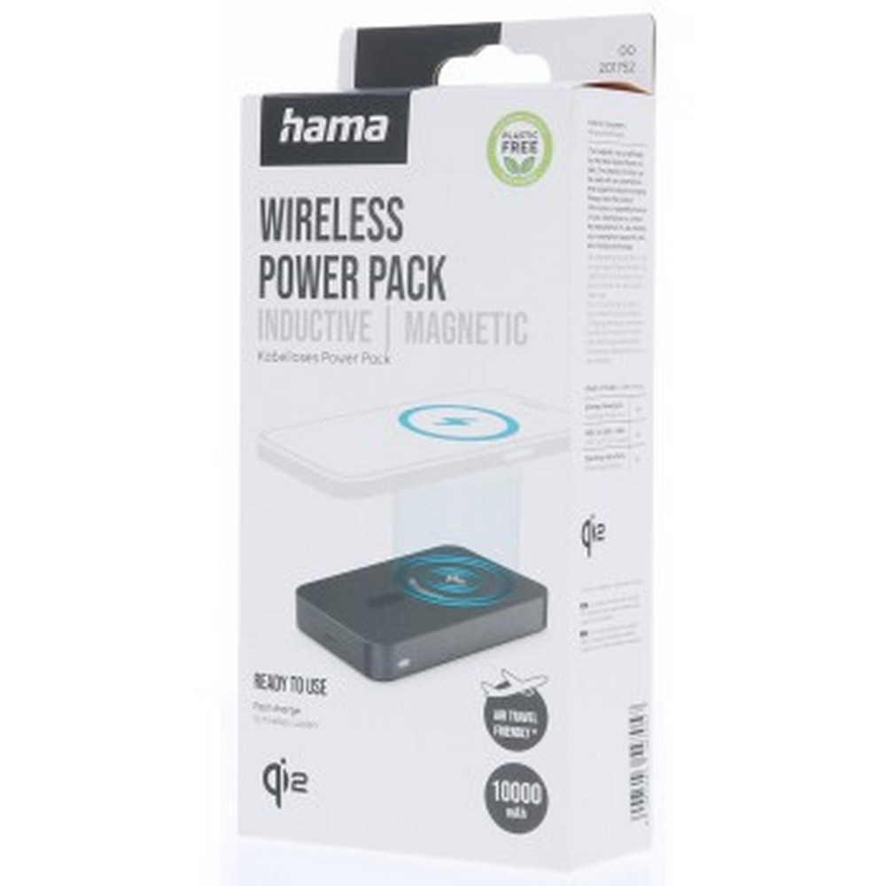 Magnetische Powerbank 10000 mAh Hama in Schwarz, Ansicht 12