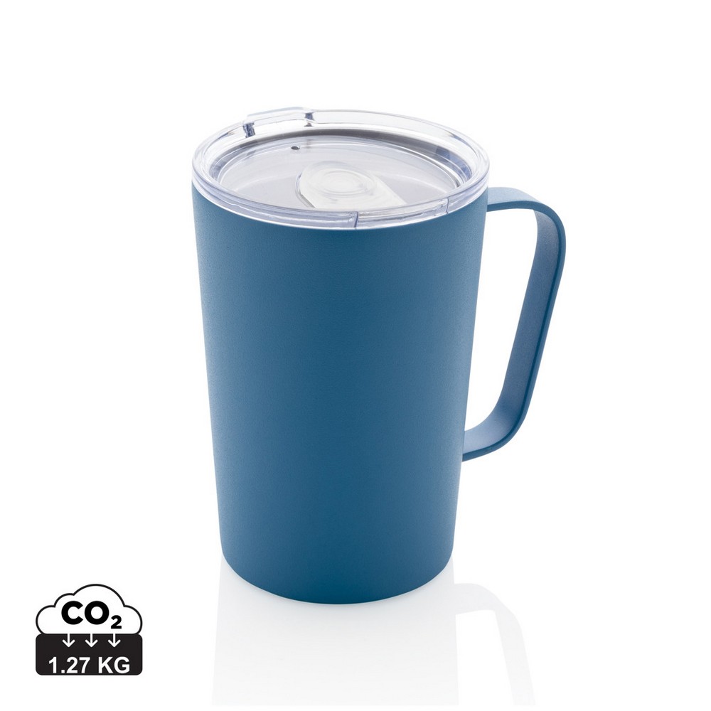 420 ml recycelter Edelstahl-Thermobecher in Blau, Ansicht 10