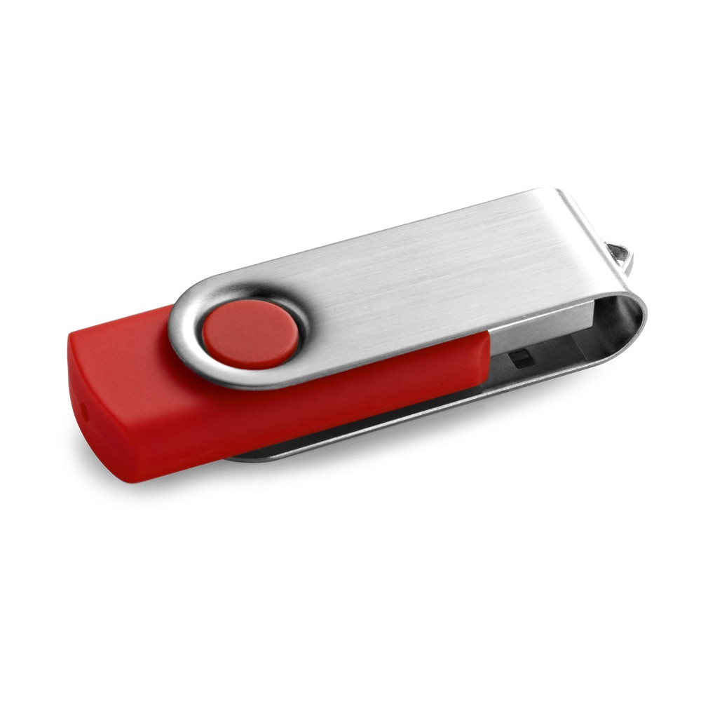 USB-Stick 8 GB mit Metallclip | Claudius 8GB – Rot
